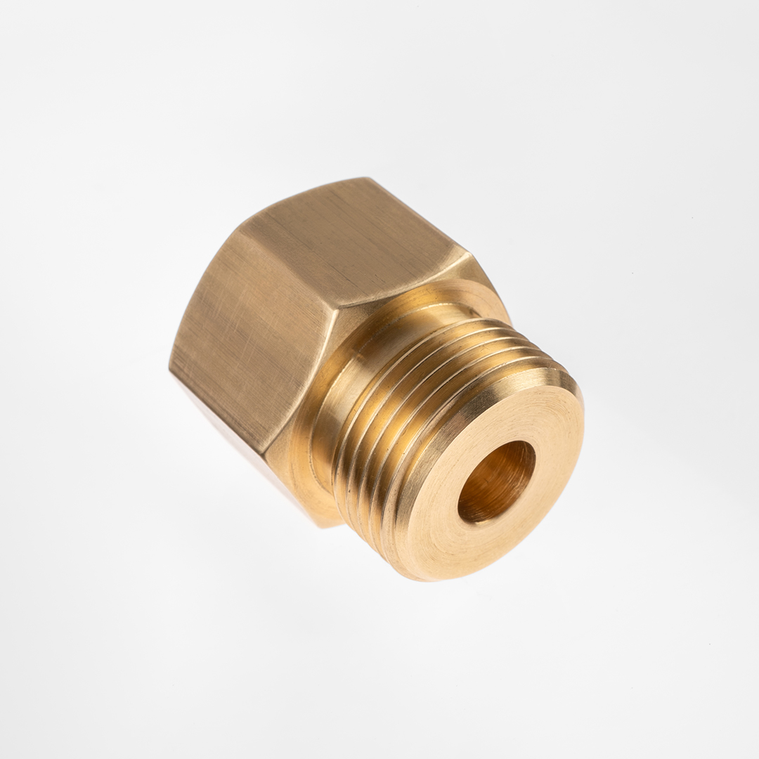 Переходник с малого баллона на большой, латунь, 1 шт.