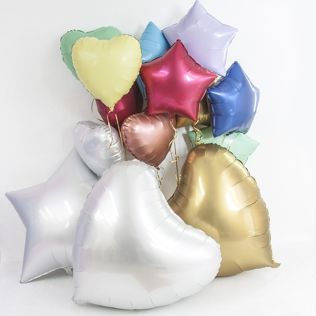 Шар (18''/46 см) Сердце, Белый, Сатин, 1 шт.