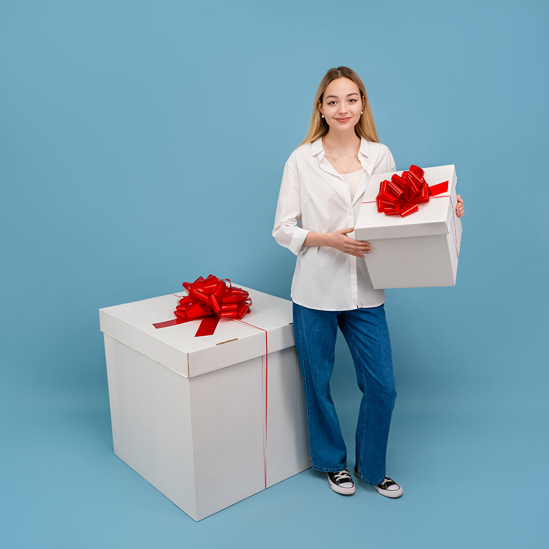 Бант Шар, Красный, Лаковый, 21 см, 1 шт. в упак. 