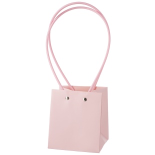 Пакет для цветов, Мастхэв, Нежная пастель, Светло-розовый, 13*12*11 см, 1 шт.