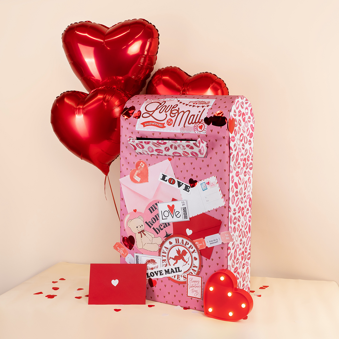 Упаковочная бумага 80гр (0,7*1 м) Сердечки, Розовый, 10 шт.